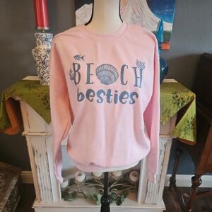 Gildan Pink Heavy Blend Crewneck Sweatshirt